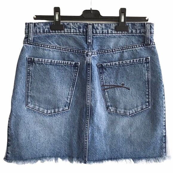 Nobody DENIM High Waisted Denim Mini Skirt Blue 30 - Picture 10 of 11